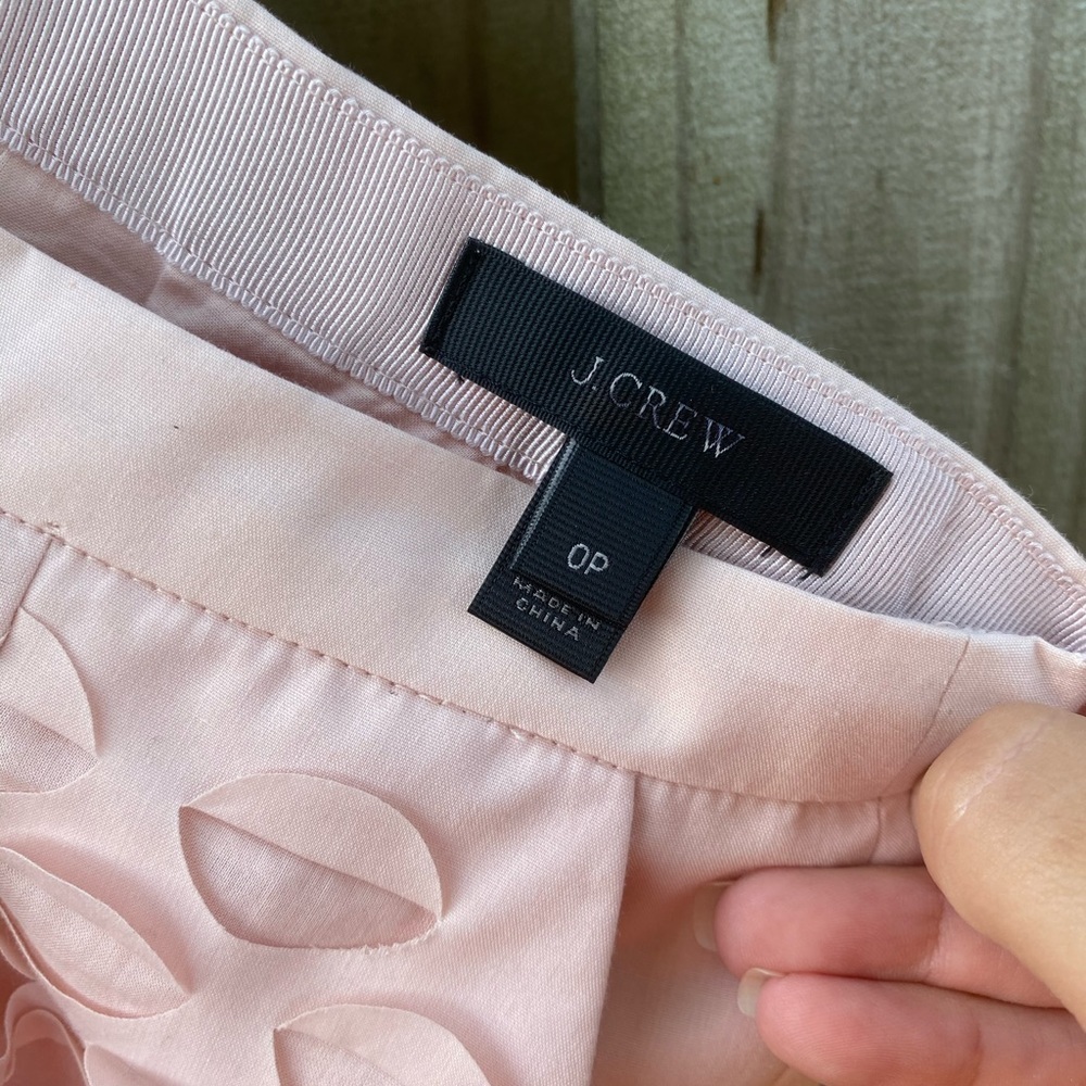 j. crew // lasercut circle a-line midi skirt pink - Picture 4 of 8